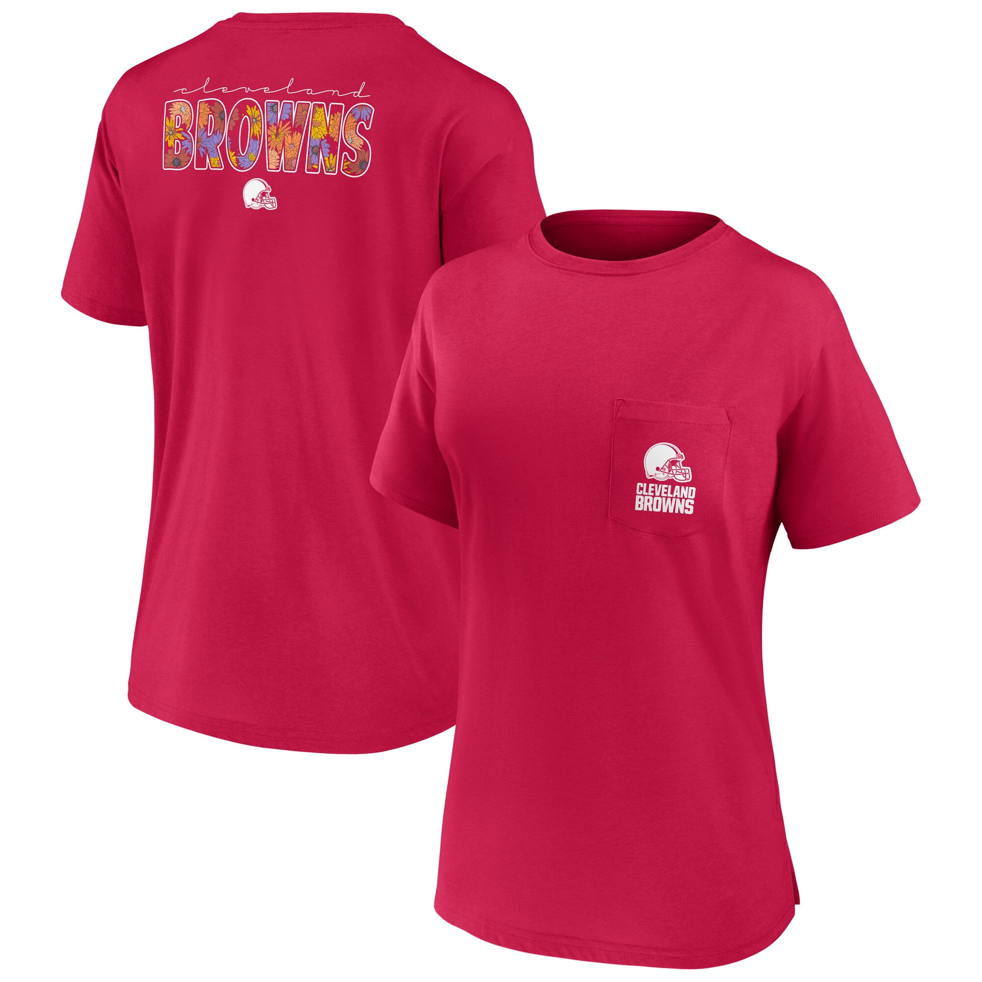 Women's-Fanatics Pink Cleveland Browns Southern Prep Short Sleeve T-Shirt