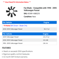 thumbnail image 2 of Fan Blade - Compatible with 1998 - 2005 Volkswagen Passat 1999 2000 2001 2002 2003 2004, 2 of 2