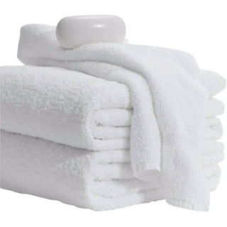 12 Pack Small Hand Gym Guest Sport Towels White 30 x 85 cm 450gsm 100%  Cotton