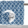 thumbnail image 6 of Blue Moroccon Kitchen Curtain Valances for Windows Farmhouse Short Curtains, Middle Century Minimalist Rustic Geometric Rod Pocket Valance Curtain for Bedroom Cafe Living Room, 6 of 8