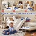 thumbnail image 3 of Qaba Toddler Slide, Couch Slide for Bed, Sofa, Extra Length Indoor Couch Slide for Toddler, Baby, Child, Easy to Assemble, Blue, 3 of 9