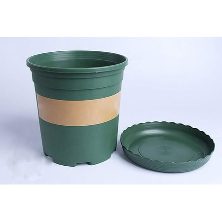 Mr Garden 8"x8"x28" Round garden pot with Mini Plant Trellis with a Pallet (5.5")