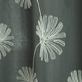 thumbnail image 5 of VOGOL Floral Pattern Embroidered Elegant Polyester Curtains, Blackout Window Grommet Drapes for Bedroom, 52"x63", Grey, 2 Panels, 5 of 5