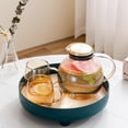 thumbnail image 2 of DOLITY European Retro Vanity Tray Dressing Table Jewelry Cosmetic Perfume Storage Key Tray Decoration Display Home Ornament Blue, 2 of 8