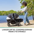 thumbnail image 3 of Evenflo Pivot Xplore Dreamz All-Terrain Stroller Wagon with Bassinet Insert (Jetsetter Black), 3 of 5