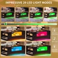 thumbnail image 3 of DWVO LED Coffee Tables High Glossy Center Table with 2 Sliding Drawers and Open Side Shelf, Black, 3 of 9