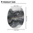 thumbnail image 6 of ZUXONGSY Marble Print Flannel Toilet Cover Elongated Toilet Cover Protector Universal Full Coverage Design Decorative Round Elongated Toilet Lid Covers Easy to Install Bathroom Decor, 6 of 6