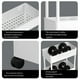 thumbnail image 2 of Toystoory Carrito de almacenamiento en blanco y negro con 3, 4 y 5 niveles para sala de estar, con drenaje hueco Almacenamiento y organización del hogar Blanco, 4 capas 25 cm, 2 of 6
