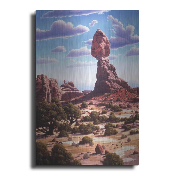 Luxe Metal Art 'A Matter Of Time' by R. Hed, Metal Wall Art, 12"x16"