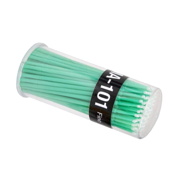 100pcs Cepillo Extensión de Pestañas Desechables Individuales Apicadores Perfecl Verde