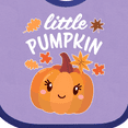 thumbnail image 4 of Inktastic Cute Little Pumpkin with Fall Leaves Boys or Girls Baby Bib, 4 of 4
