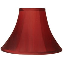 Springcrest Deep Red Small Bell Lamp Shade 5" Top x 12" Bottom x 8.5" High x 9" Slant (Spider) Replacement with Harp and Finial