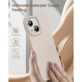 thumbnail image 5 of Designed for iPhone 14 Plus Case,Shockproof Liquid Silicone Protective Phone Case with Soft Anti-Scratch Microfiber Lining Ultra Slim Drop Protection Phone Cover 6.7 inch(Pink Sand), 5 of 13