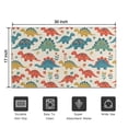thumbnail image 5 of Beige Cartoon Dinosaurs Flowers Pattern Door Rugs,Washable Non Slip Door Mats Indoor,Decorative Door Mats,Entry Mat Indoor for Entrance,Bedroom,Kitchen,Bathroom,17"x30", 5 of 6