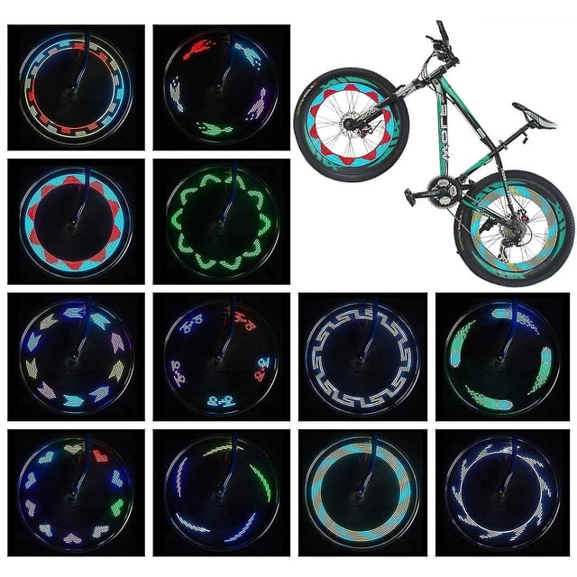 Luces LED para ruedas de bicicleta: luces impermeables para ruedas de bicicleta, luces ultrabrillantes para radios de bicicleta, luces para neumáticos de bicicleta, accesorios de seguridad para b