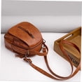 thumbnail image 5 of BESTYASH Brown PU Shoulder Bag 1Pc Travel Backpack with Convenient Easy Access Zipper for Everyday Use, 5 of 6