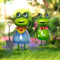 thumbnail image 5 of Metal Yard Art Frogs Garden Decor for Outside - Cute Frog Outdoor Decor - 3D Spring Frogs Figurine Garden Sculptures & Statues - Gifts for Grandma Mom (1Pc, Blue), 5 of 9
