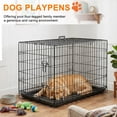 thumbnail image 4 of FDW Dog Crate 36 Inch Dog Cage Foldable Metal Kennel with Leakproof Tray Foldable Design Indoor Outdoor Use for Medium Dogs,Black, 4 of 8