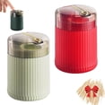 thumbnail image 1 of Pop-Up Automatic Toothpick Dispenser, Push Button Toothpick Holder Pops Out, for Home Livingroom Kitchen (2, Light green+Dark green, 3.35*2.36in), 1 of 8
