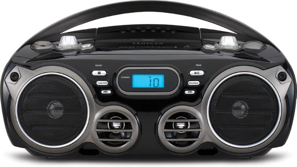 Naar kan zijn been Proscan Bluetooth Portable CD Radio Boombox with AM/FM Radio, Black,  PRCD682BT - Walmart.com