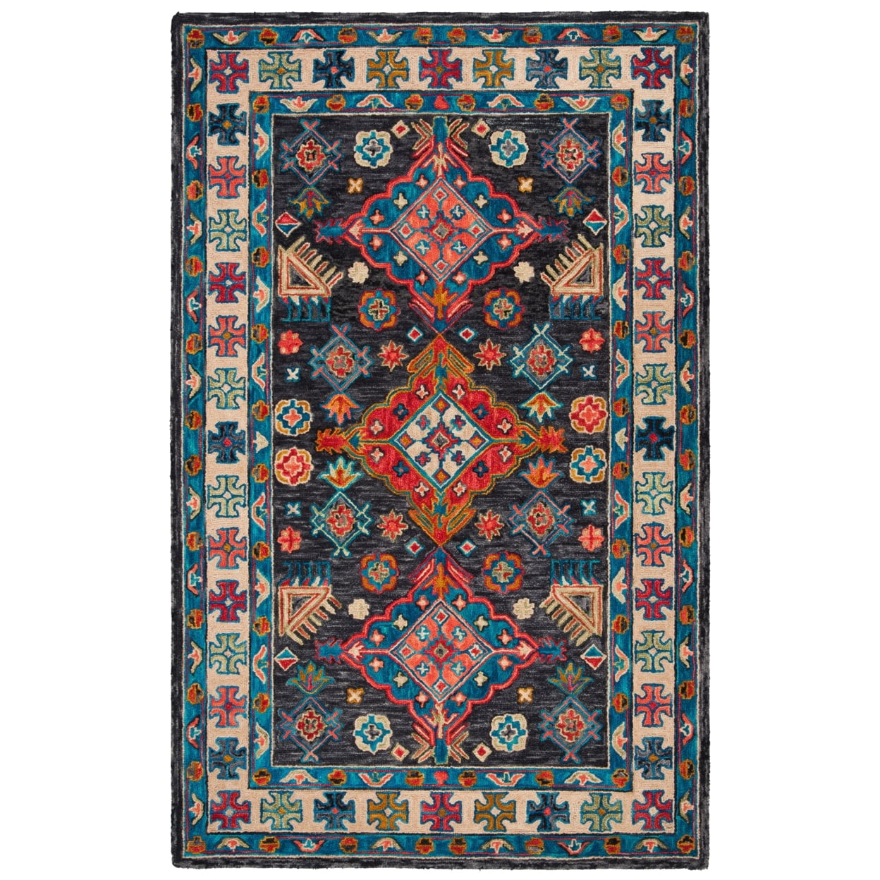 Safavieh  Handmade Aspen Pegeen Bohemian Wool Rug 6'  x  9' 6' x 9' Indoor,Handmade Living Room,Bedroom,Dining Room Rectangle