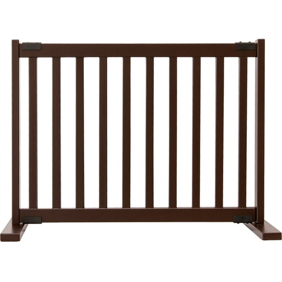 Dynamic Accents 42204 - 20 Inch All Wood Small Free Standing Gate - Mahogany