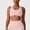 Pink, variant on Racerback Sports Bras for Women - V Neck Supportive Padded Wireless Athletic Yoga Crop Top