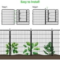 thumbnail image 5 of Jhsomdr Decorative Garden Fence 28 Panels Animal Barrier Fence 40" Height Metal No Dig Fence for Yard Patio, 5 of 7