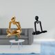 thumbnail image 2 of Estatua De Pensador Abstracto, Escultura Decorativa, Adorno Para Mesa, Sala De Estar, Estantería De Oficina, Armario, Dormitorio, Chimenea., 2 of 8