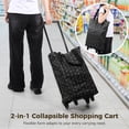 thumbnail image 6 of Collapsible Shopping Cart with Wheels, Portable Grocery Trolley Tote Bag Telescoping Cart for Travel Shopping Camp, 6 of 6