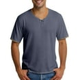 thumbnail image 4 of Mens Traditional Lightweight Short Sleeve T-Shirt with Exquisite Button Closure Design for Casual Wear, 4 of 5
