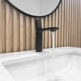 thumbnail image 2 of Stylish Ht 7 ½" Single Handle Matte Black Bathroom Faucet B-104N, 2 of 12