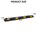 thumbnail image 5 of Trottoir de Stationnement Grand de 72 Pouces, 1 Pack Arrête-Roue de Garage Robuste avec Ruban Réfléchissant Jaune, Bloc de Stationnement Antidérapant Résistant aux Intempéries pour Voitures, Véhicules, 5 of 5