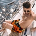 thumbnail image 2 of luoweisi Men's Beach Shorts Quick Dry Swim Trunks with Mesh Lining Thanksgiving Pumpkin 2XL, 2 of 5