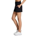 thumbnail image 4 of RBX Active Women's Buttery Soft Clean Waisted Stretch Jersey Everyday Workout Lounge Short with Pockets, 4 of 4