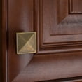 thumbnail image 4 of GlideRite 1-1/4 in. Classic Square Pyramid Cabinet Knobs, Antique Brass, Pack of 10, 4 of 5