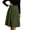 Green, variant on Ruimatai Womens Pleated Midi Skirt High Waist Elastic Pocket Work Office Casual Spring Daily Flowy A-Line Skirt