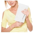 thumbnail image 4 of Monedero de mano LovyoCoco de satén de poliéster blanco para mujer, 4 of 7
