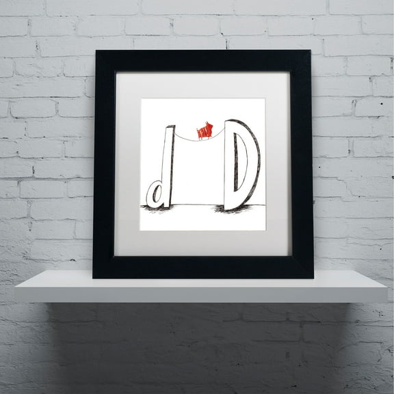 Carla Martell 'D is for Dog' Matted Framed Art