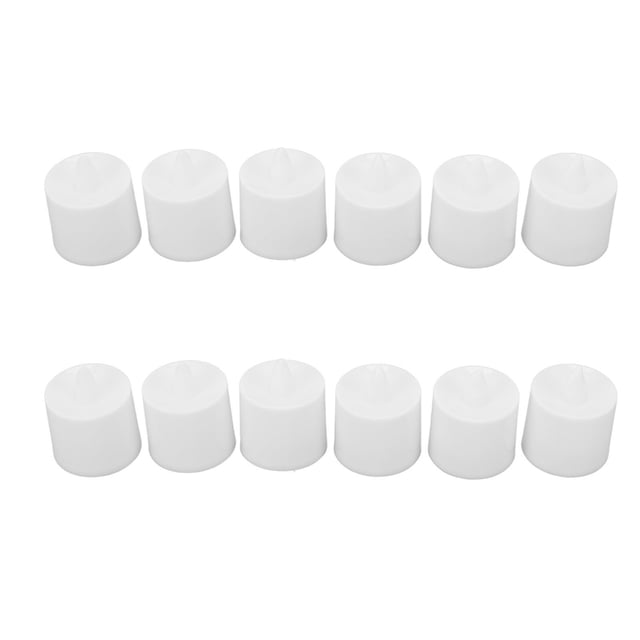 12Pcs LED Candle Light Cylindrical Shape Electronic Flameless LED Candle Lamp for Holiday Wedding Party