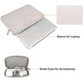 thumbnail image 2 of Mosiso Laptop Sleeve for MacBook Air Pro 13 inch M3 M2 M1 Lenovo Dell HP Asus Acer, Protective Neoprene Notebook Bag with Small Case, Rock Gray, 2 of 5