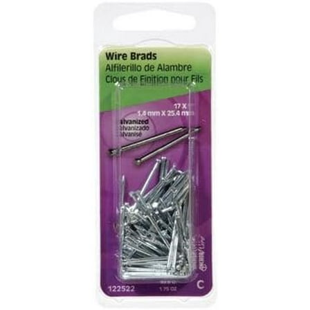 Hillman Wire Brad 1 " Bright Steel 17 Ga Polybox 1.75 Oz