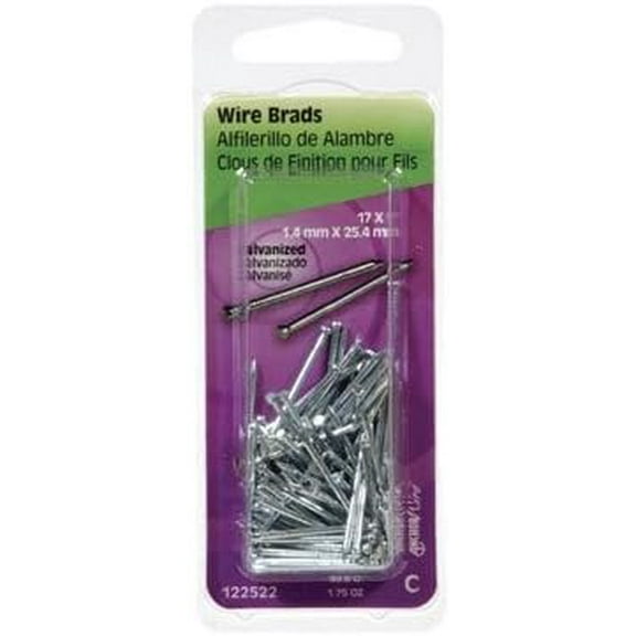 Hillman Wire Brad 1 " Bright Steel 17 Ga Polybox 1.75 Oz