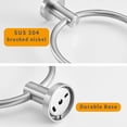 thumbnail image 5 of Hand Towel Ring for Bathroom, Durable SUS304 Stainless Steel, Brushed Nickel, Modern Style, 5 of 8