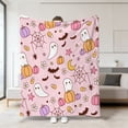 thumbnail image 6 of Yhmxh Halloween Throw Blankets, Soft Ghost Throw Blanket Cute Funny Spooky Blanket, Cozy & Warm Halloween Decor Plush Fuzzy Reversible Blankets for Bed Sofa Couch Livingroom Chair Car Travel, 6 of 6