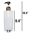 thumbnail image 2 of Empty Shampoo Bottles Square Dispenser Pump Bottle 800 ml 27 oz Waterproof Labels (Shampoo, Conditioner, Body Wash, Face Wash) Gold Black Clear Body, 2 of 6
