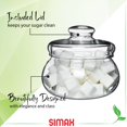 thumbnail image 5 of Simax Clear Glass Sugar Bowl With Lid: Borosilicate Glass Sugar Containers For Countertop - Sugar Cube Container - Sugar Jar - Sugar Bowls - Tea & Coffee Sweetener & Sugar Dish - 16 Ounce Sugar Holder, 5 of 6