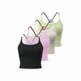 thumbnail image 4 of AEXTO Sporty Women's Plain Criss Cross Sports Bra, Comfort and Durability Sports Crop Cami Top, Ladies Sportswear for Indoor Outdoor Wear, Gym Clothes, 4 of 10