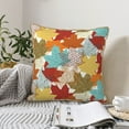 thumbnail image 6 of Kll Fall Maple Leaves Decorative Throw Pillow Covers Velvet Soft For Couch Sofa Bedroom Living Room Outdoor -18"X18", 6 of 8