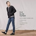 thumbnail image 4 of Levis Mens 512 Slim Taper Fit Jeans 42W x 30L Dolf Sundown - Medium Indigo, 4 of 5
